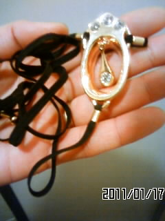 Women's non-piercing clit jewelry waist band with gold & jewel clitoral pendant  Only